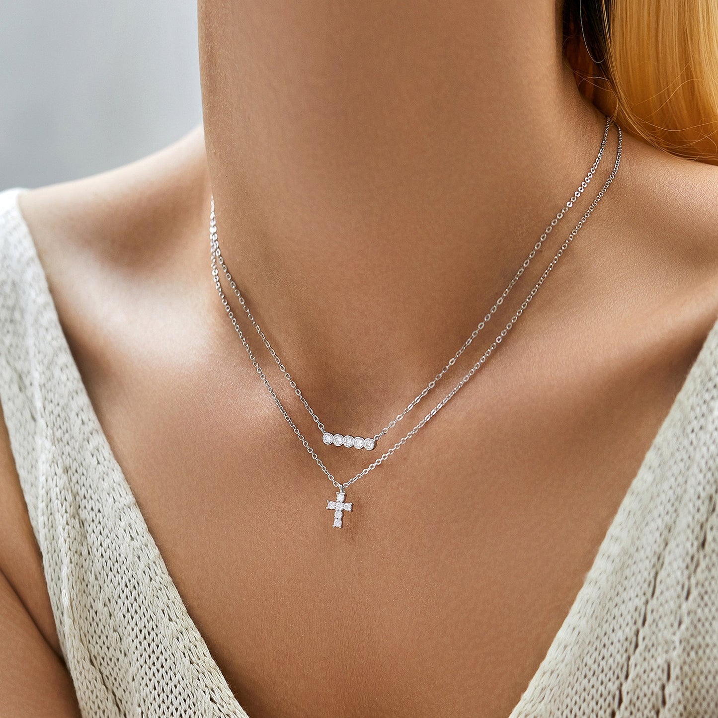 OliyaDesign S925 Sterling Silver Cross Pendant