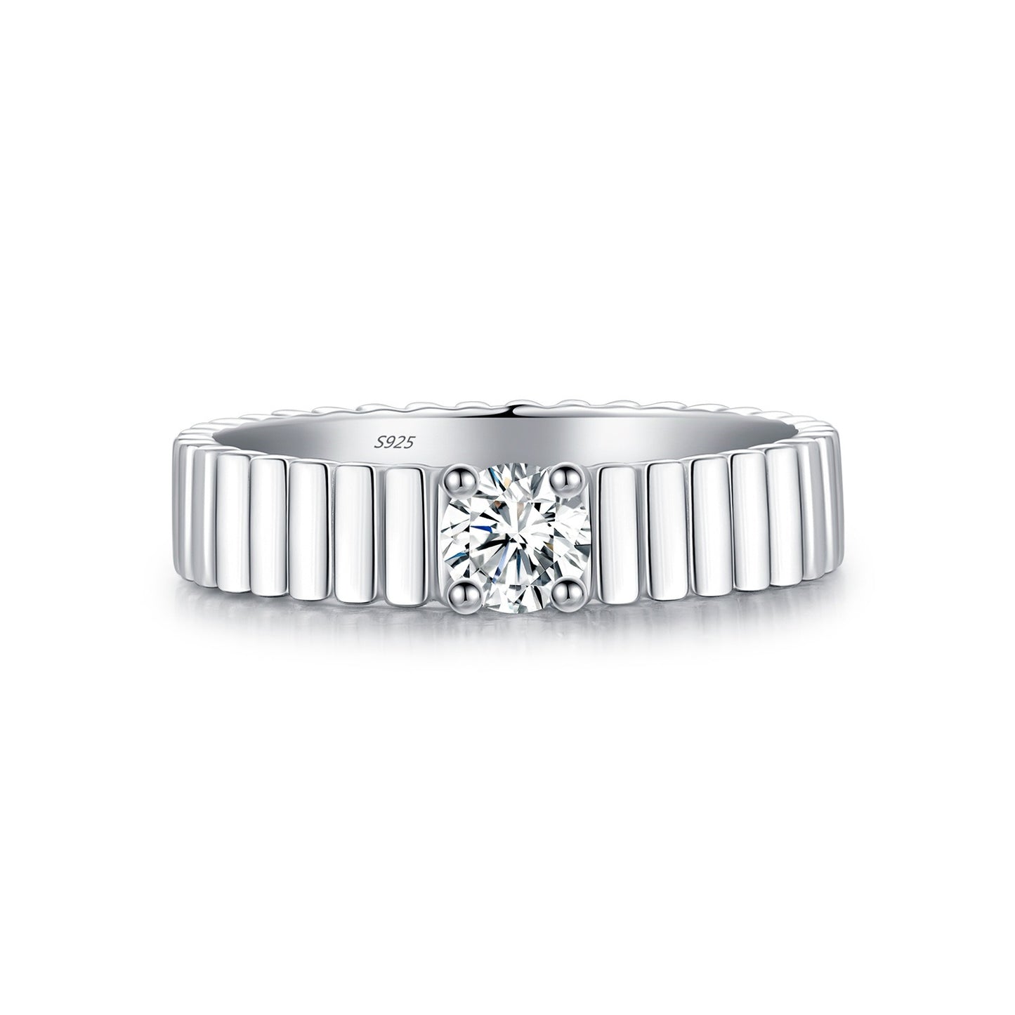 OliyaDesign 30-Point Moissanite S925 Silver Ring