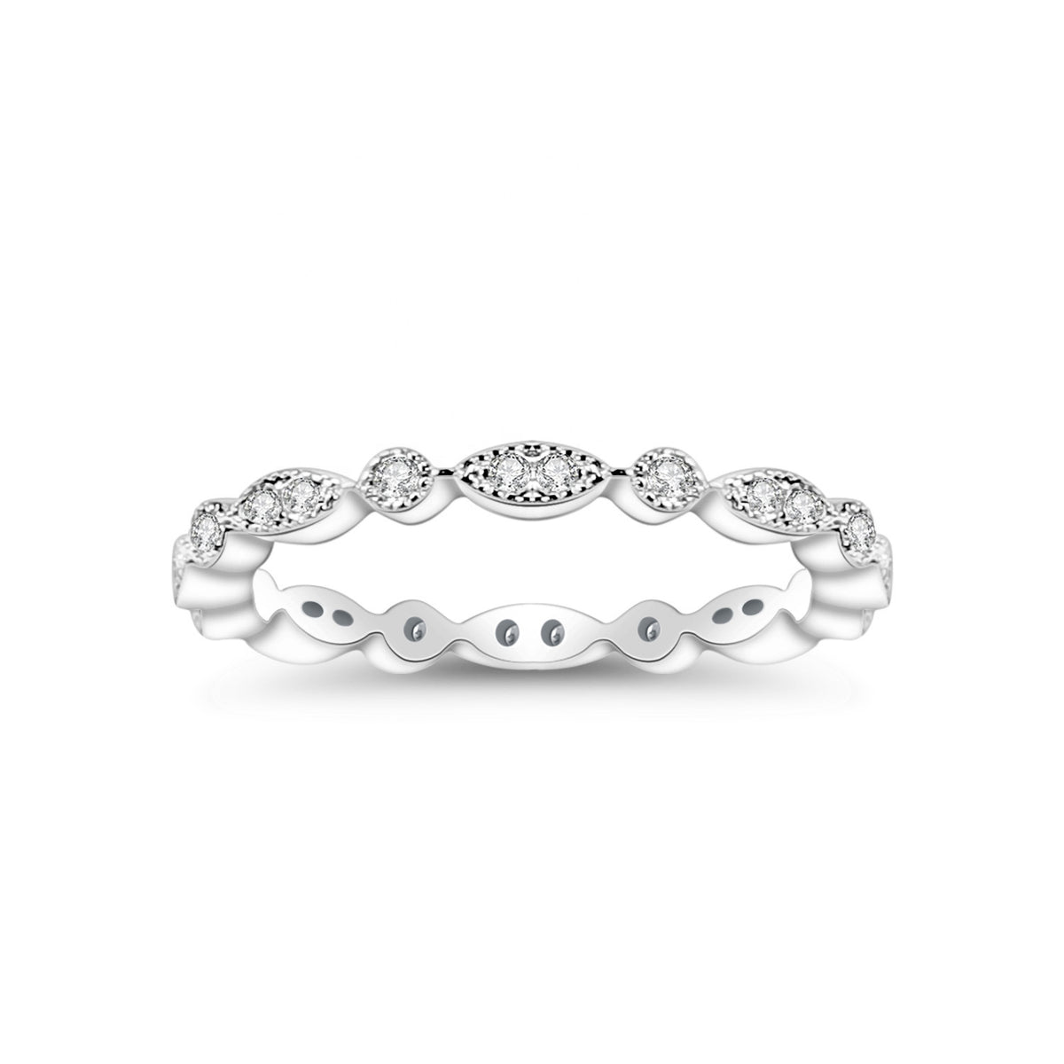 OliyaDesign Stylish Commuter S925 Moissanite Ring