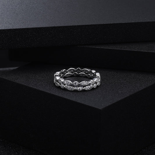 OliyaDesign Stylish Commuter S925 Moissanite Ring