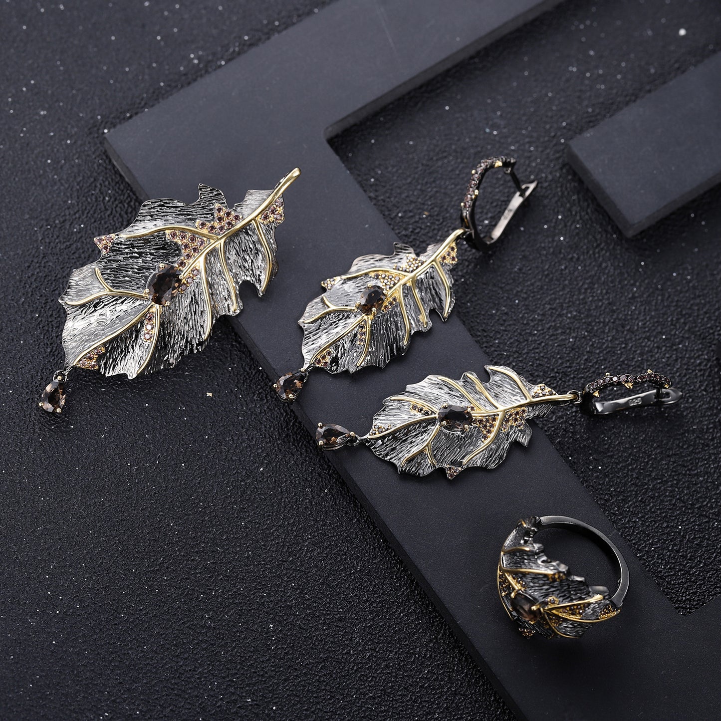 OliyaDesign Georgia'S Unique Design 925 Sterling Silver Natural Gemstone Earrings