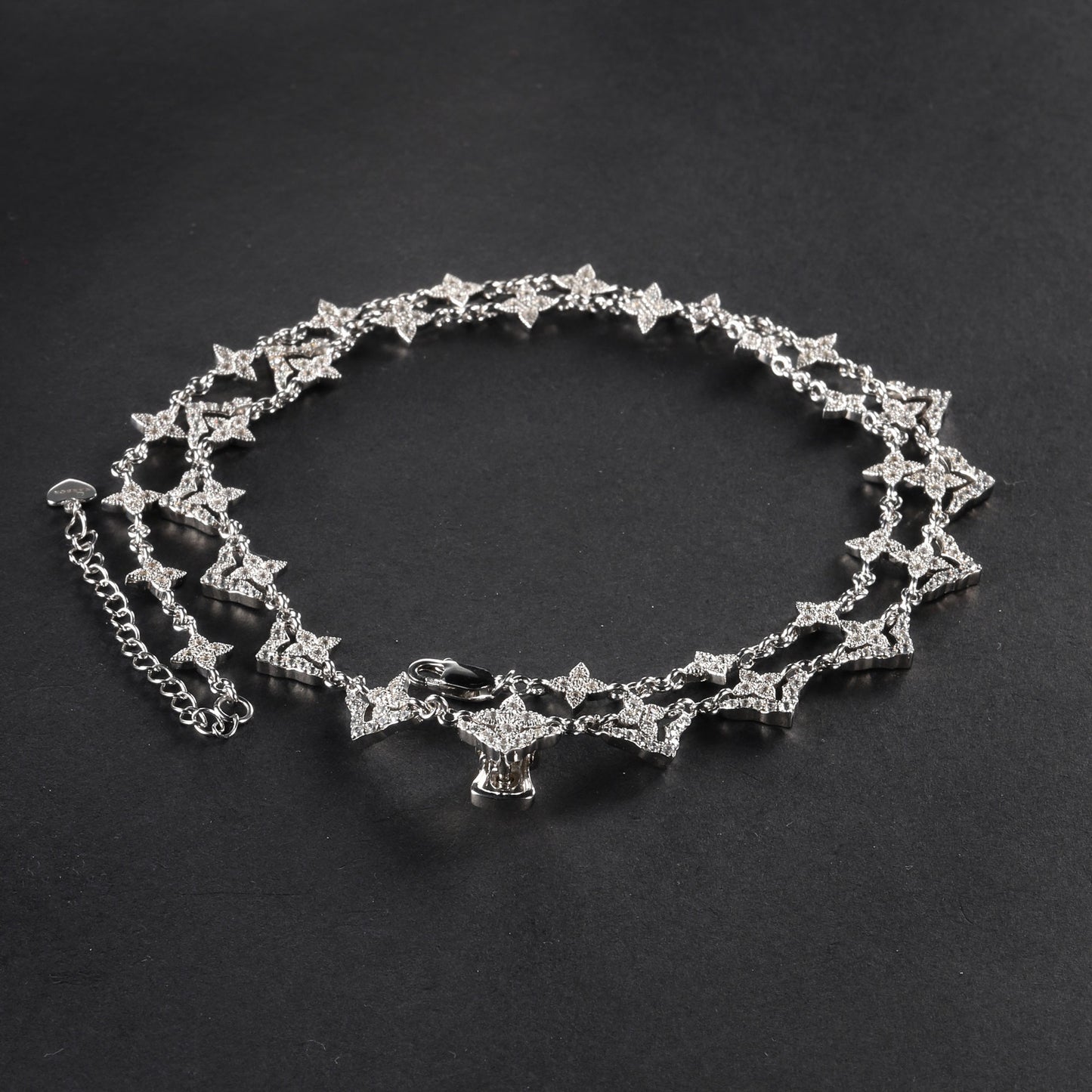 OliyaDesign New S925 Sterling Silver Full Diamond Multi-Purpose and Versatile Butterfly Clavicle Chain