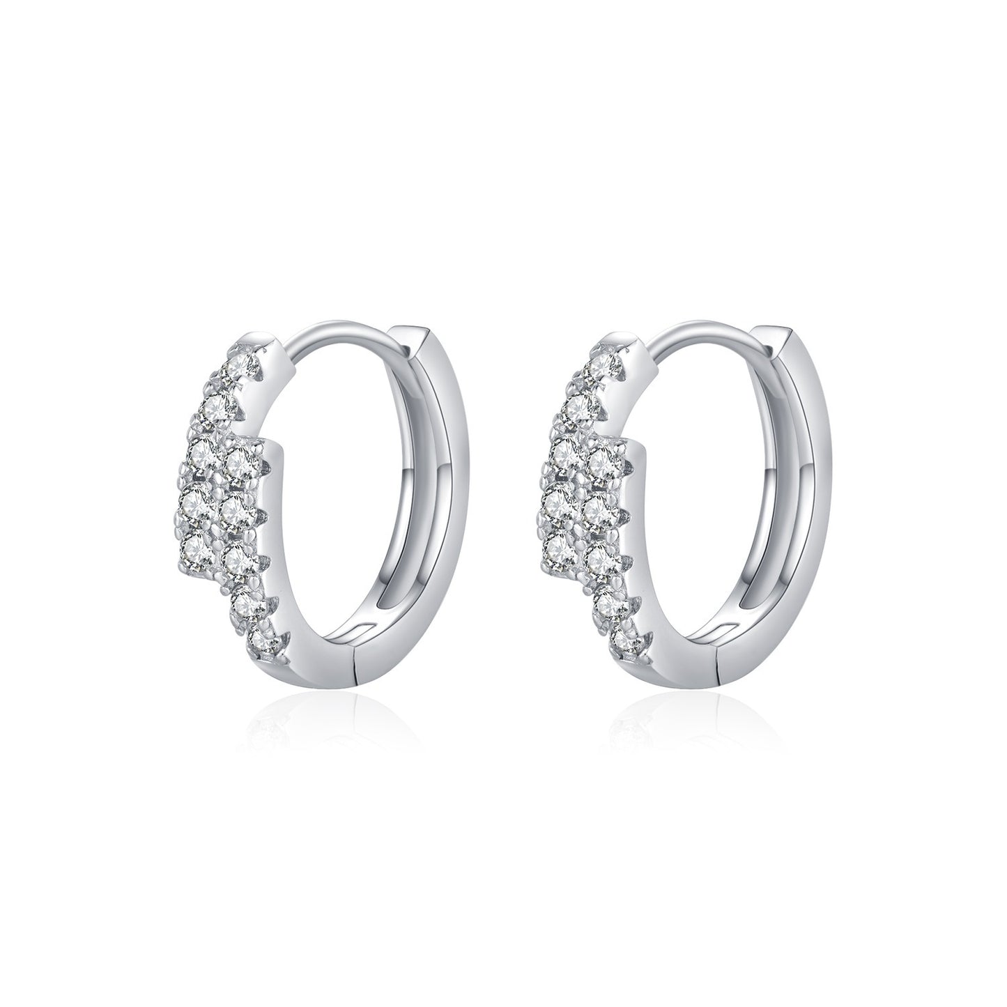 OliyaDesign D-Color Moissanite, S925 Sterling Silver, Korean Style Stud Earrings
