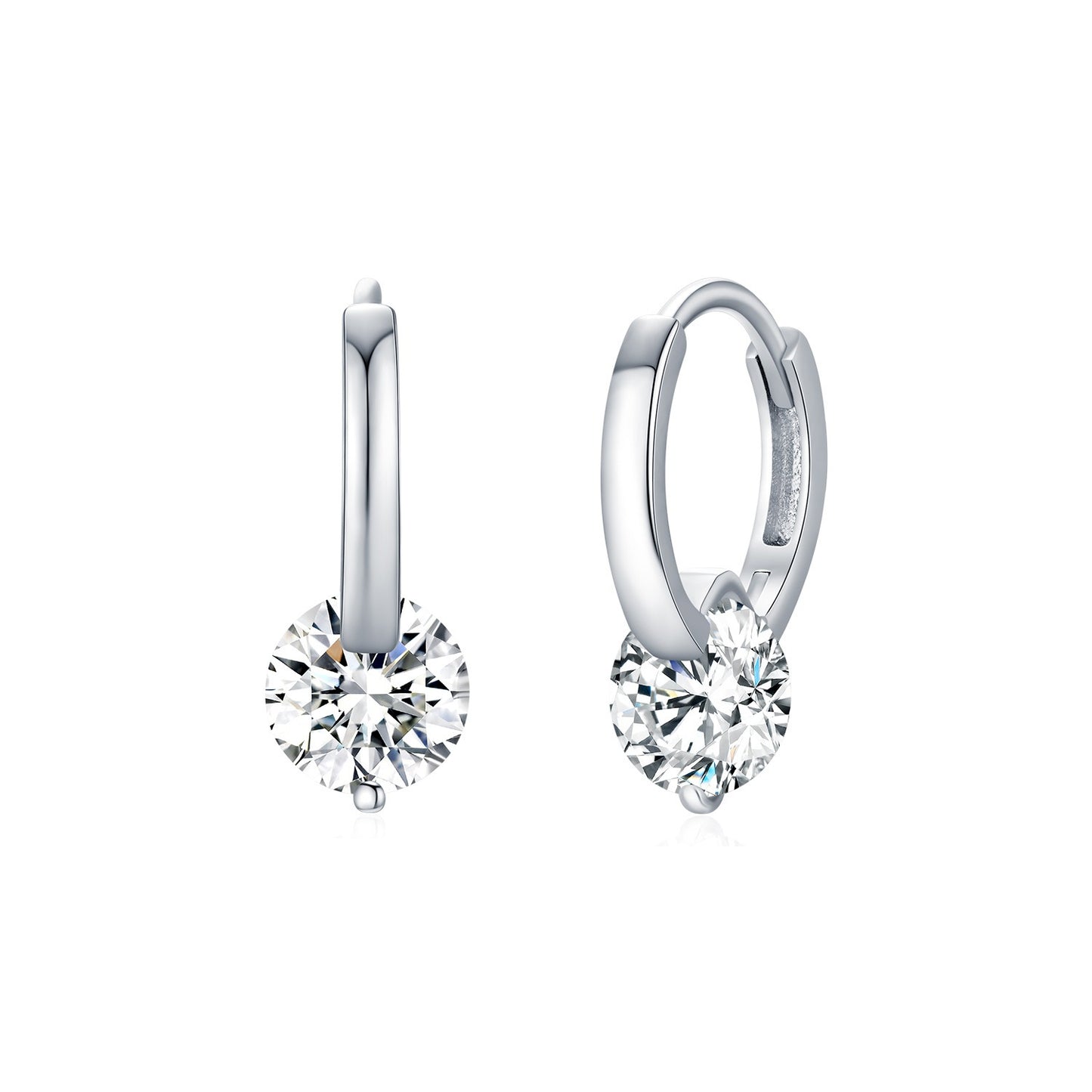 OliyaDesign 1-Carat Moissanite Stud Earrings