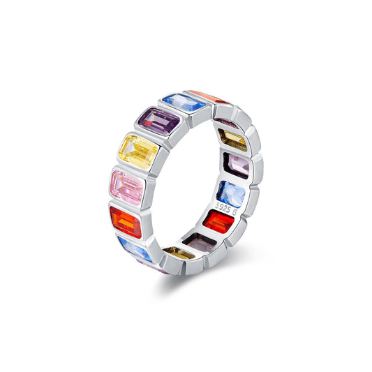 OliyaDesign S925 Silver Dopamine-Colored Ring