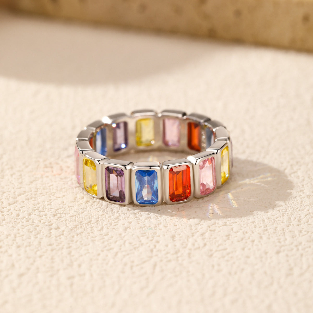 OliyaDesign S925 Silver Dopamine-Colored Ring