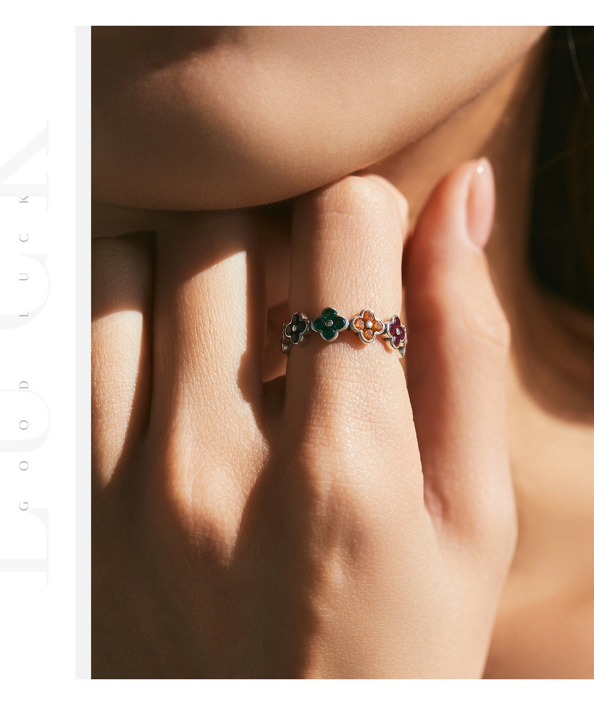 OliyaDesign S925 Silver Dopamine-Colored Ring