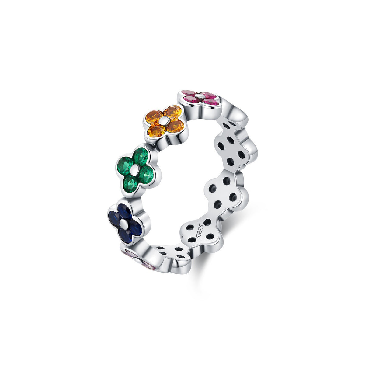 OliyaDesign S925 Silver Dopamine-Colored Ring