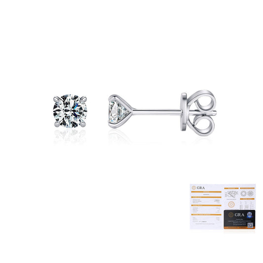 OliyaDesign 2-Carat Moissanite Earrings