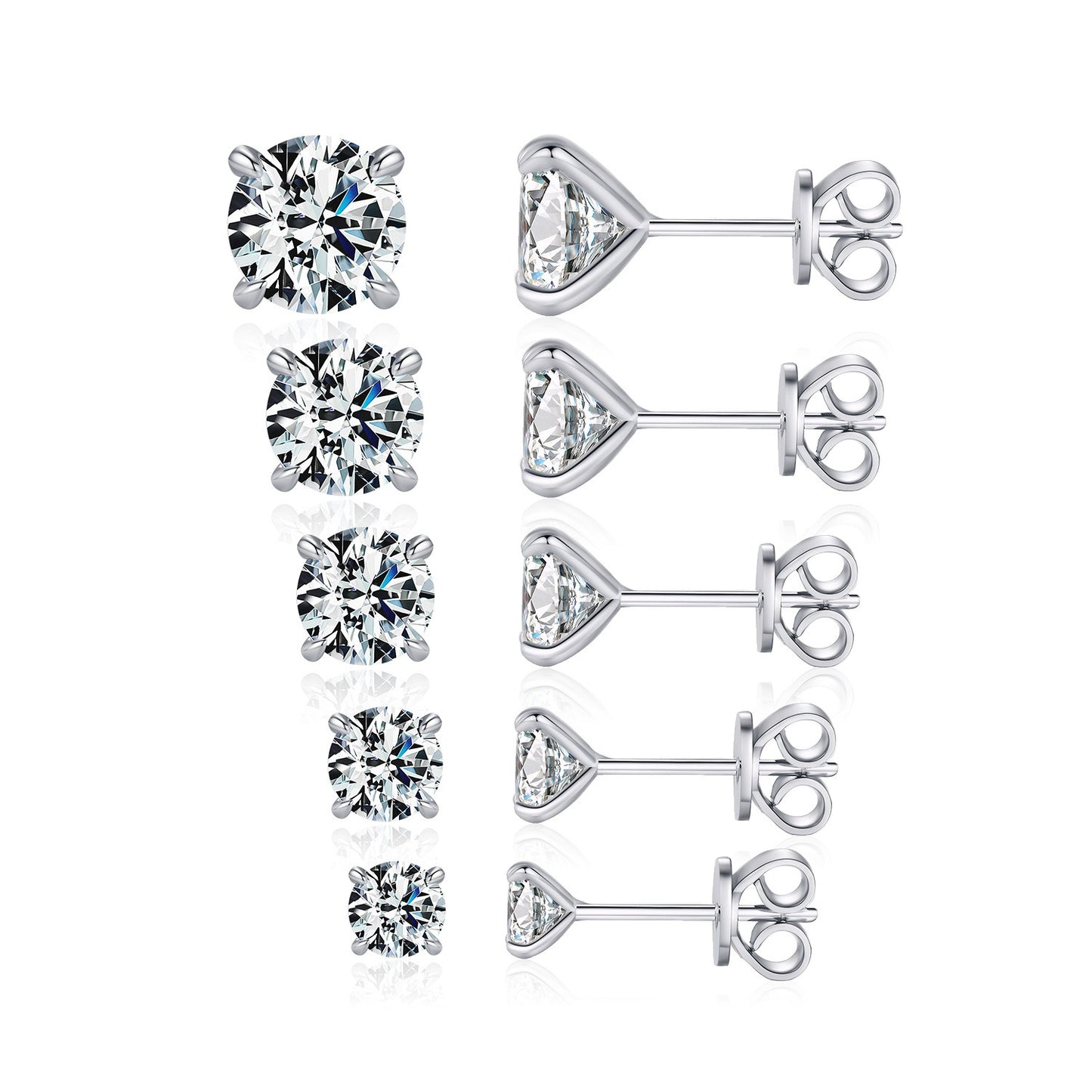 OliyaDesign 2-Carat Moissanite Earrings