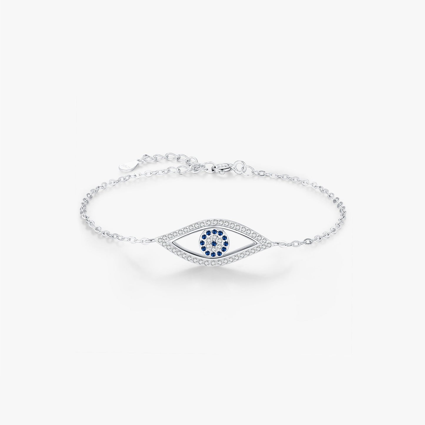 OliyaDesign S925 Sterling Silver Niche Design Eye-Shaped Necklace