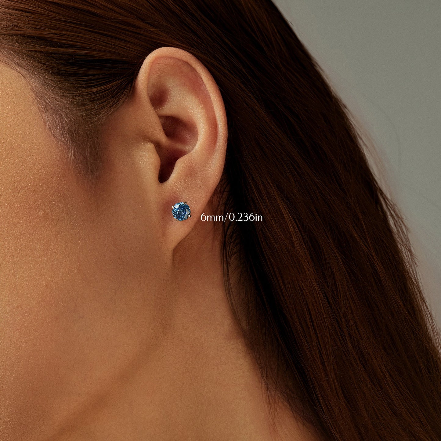 OliyaDesign S925 Sterling Silver Octagonal Tanzanite Rose-Cut Imitation Diamond Stud Earrings
