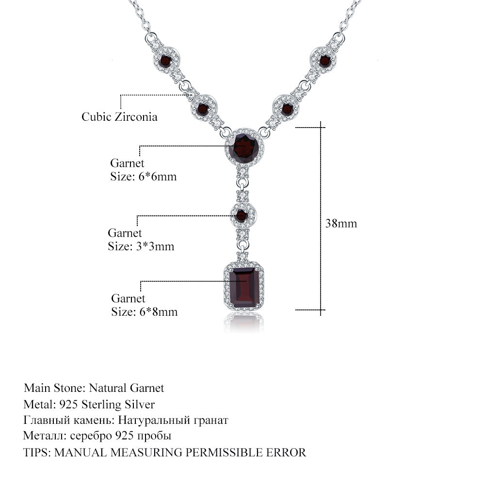 OliyaDesign High-End Luxury S925 Silver Pendant Set With Natural Topaz
