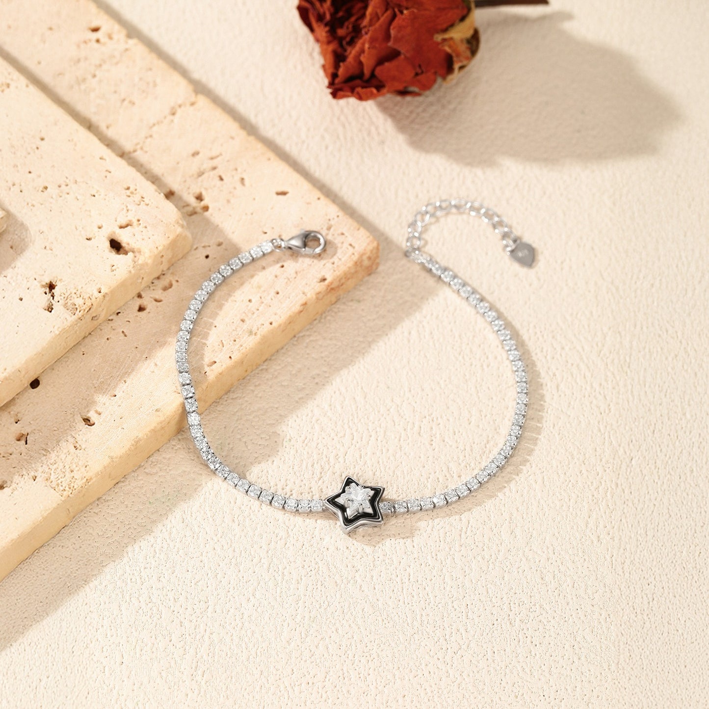 OliyaDesign S925 Sterling Silver Luxury Style Tennis Bracelet
