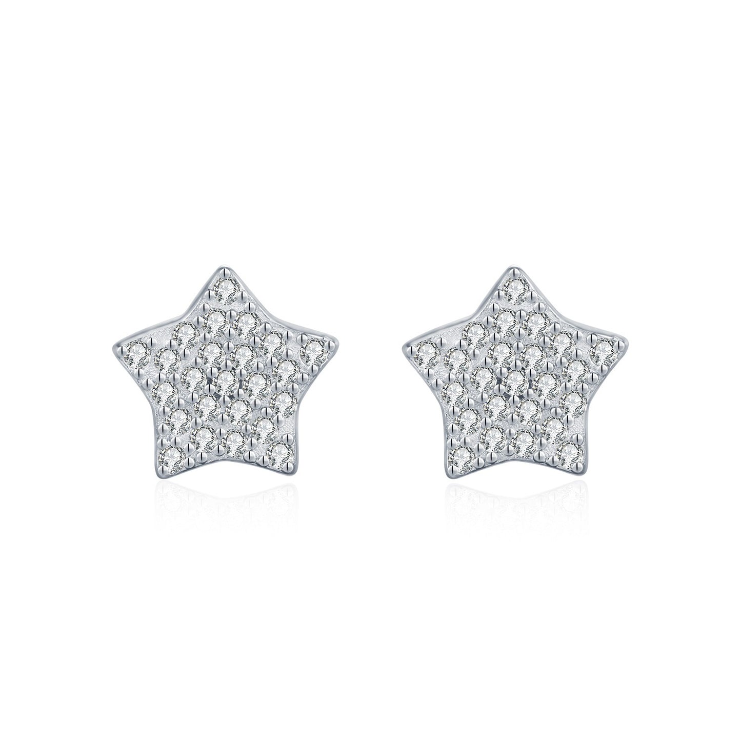 OliyaDesign VVS1 Clarity Moissanite Star Earrings