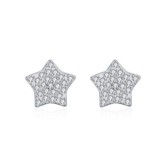 OliyaDesign VVS1 Clarity Moissanite Star Earrings