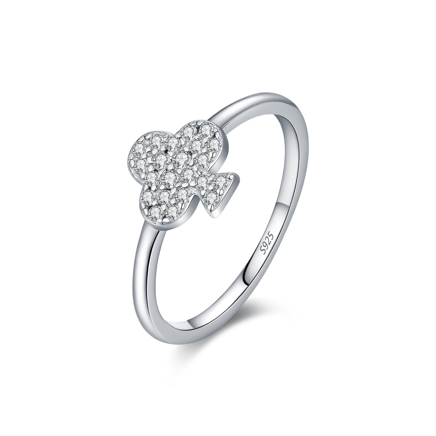 OliyaDesign D-Color Moissanite S925 Sterling Silver Plum Blossom Ring