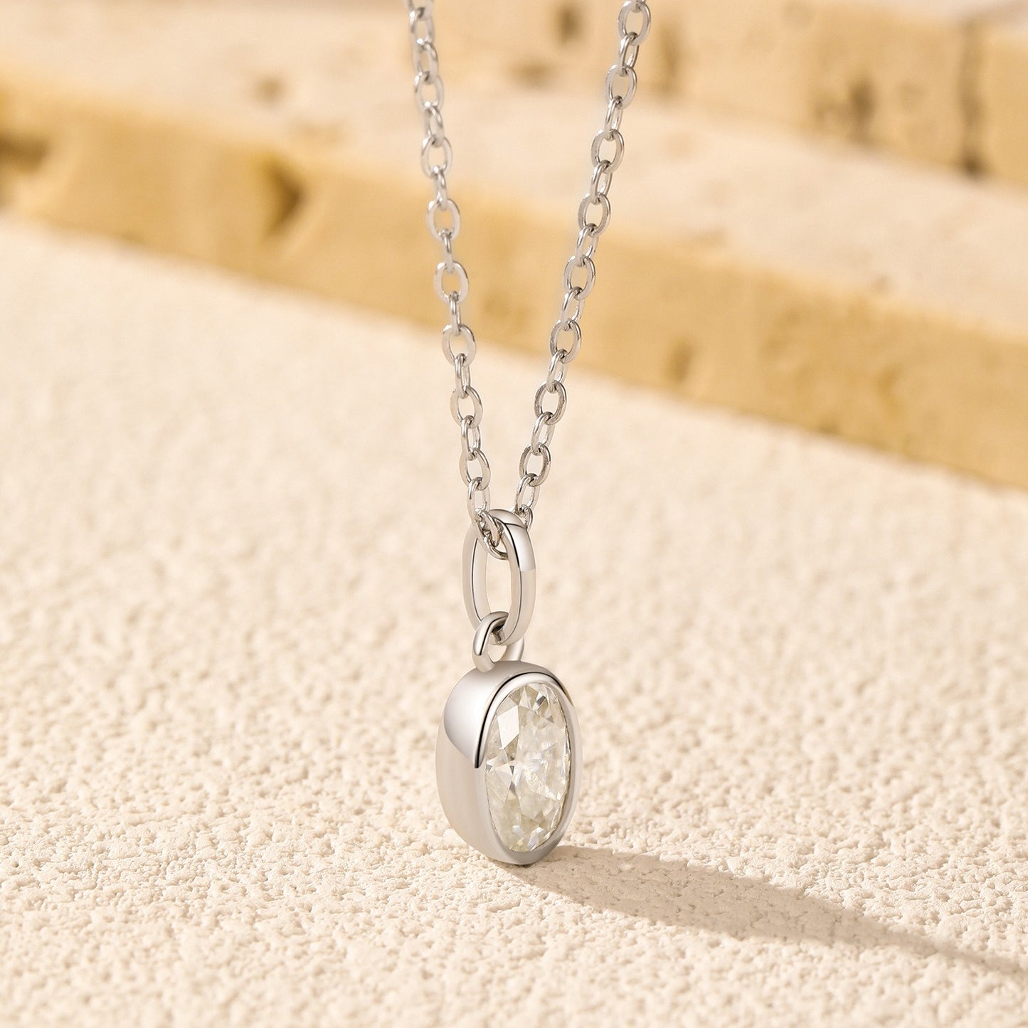 OliyaDesign A Dazzling 1-Carat Moissanite Pendant