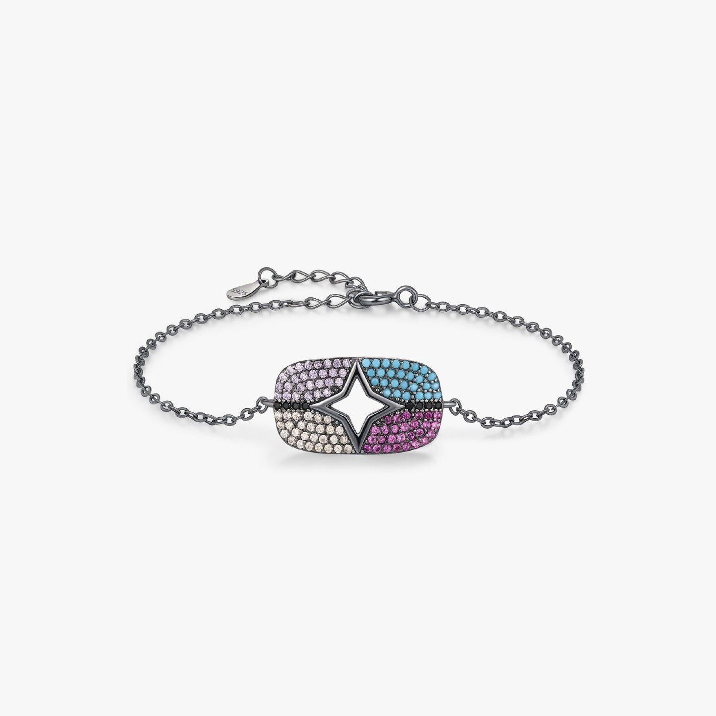 OliyaDesign S925 Sterling Silver Two-Tone Star Necklace