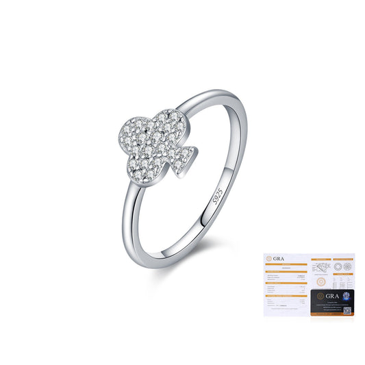 OliyaDesign Moissanite S925 Sterling Silver Plum Blossom Ring