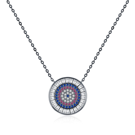 OliyaDesign S925 Sterling Silver Vintage Luxury Full Diamond Necklace