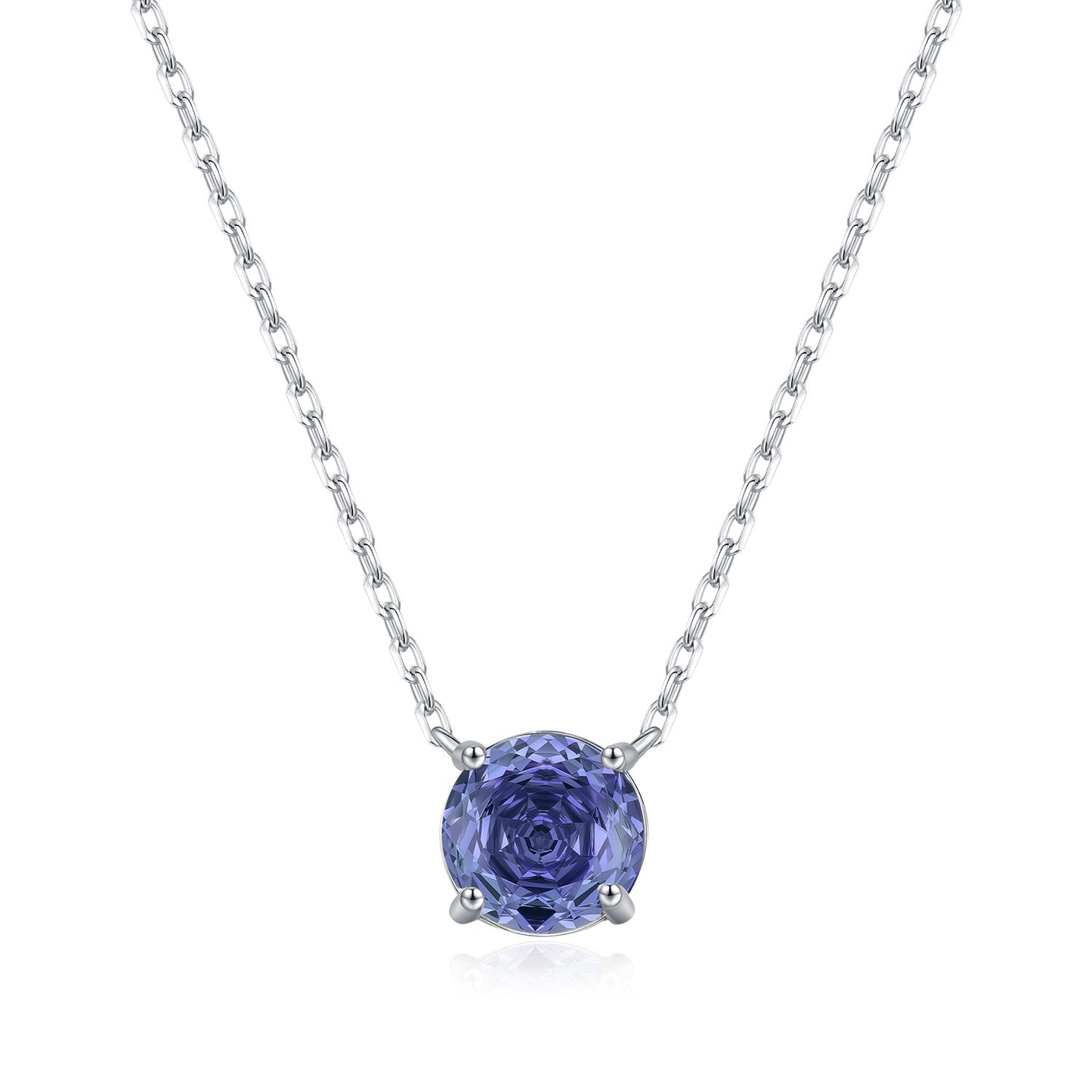 OliyaDesign S925 Sterling Silver Tanzanite Rose-Cut Pendant