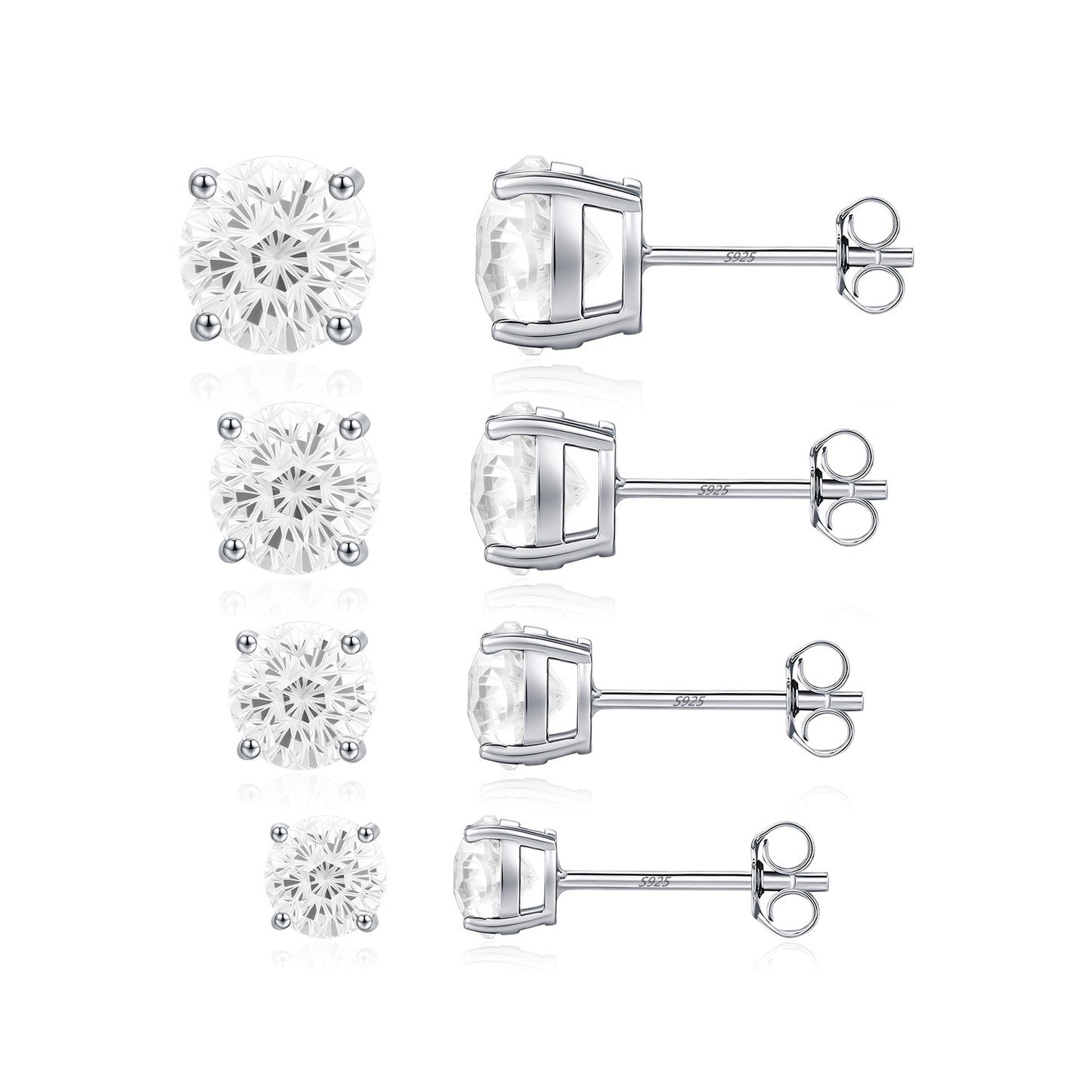 OliyaDesign S925 Sterling Silver Sparkling Firework Earrings