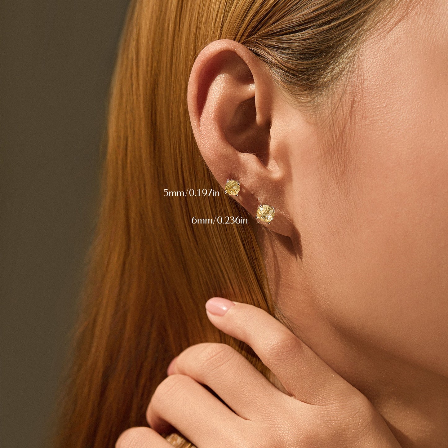 OliyaDesign S925 Sterling Silver Pale Yellow Firework-Shaped Earrings