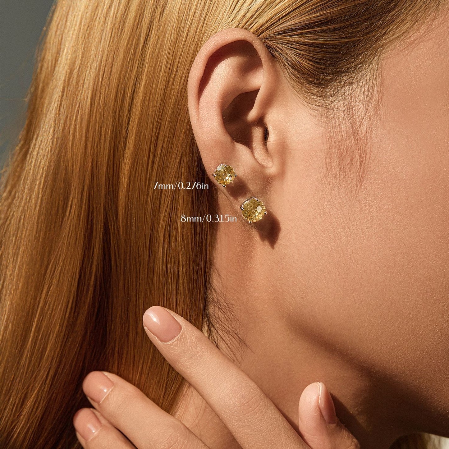 OliyaDesign S925 Sterling Silver Pale Yellow Firework-Shaped Earrings