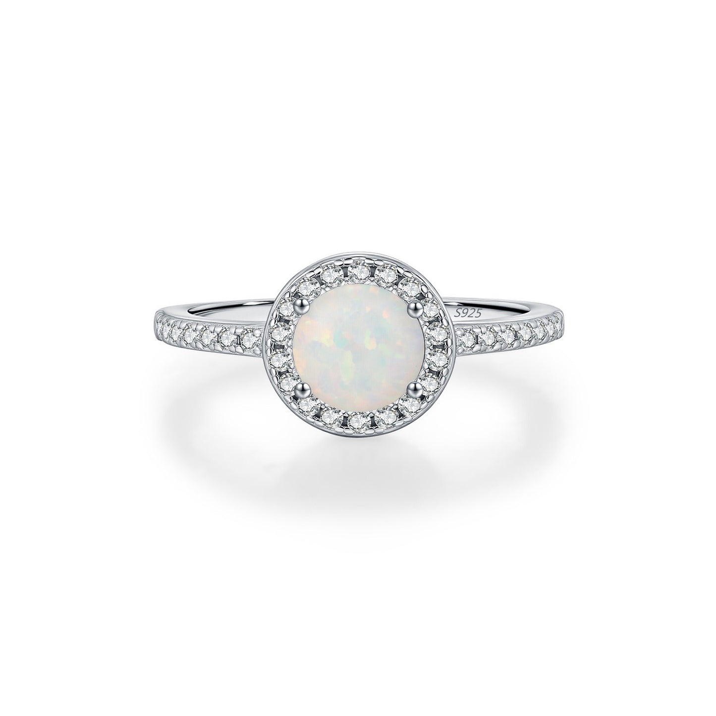 OliyaDesign S925 Sterling Silver French Opal Ring