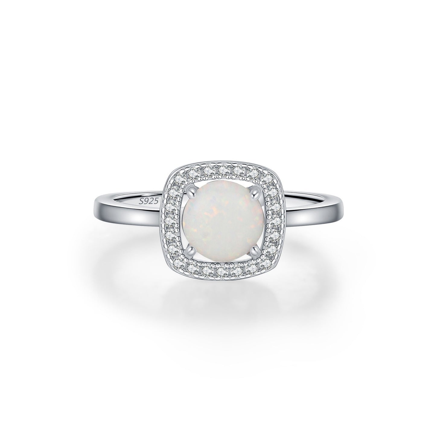 OliyaDesign S925 Sterling Silver French Opal Ring