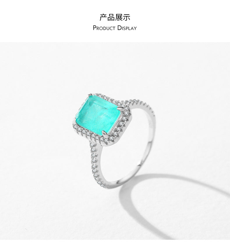 OliyaDesign Certified Lab Grown Emerald Engagement Ring in Silver, Aaaa Quality, Emerald Moissanite Ring - Christmas Gifts for Women