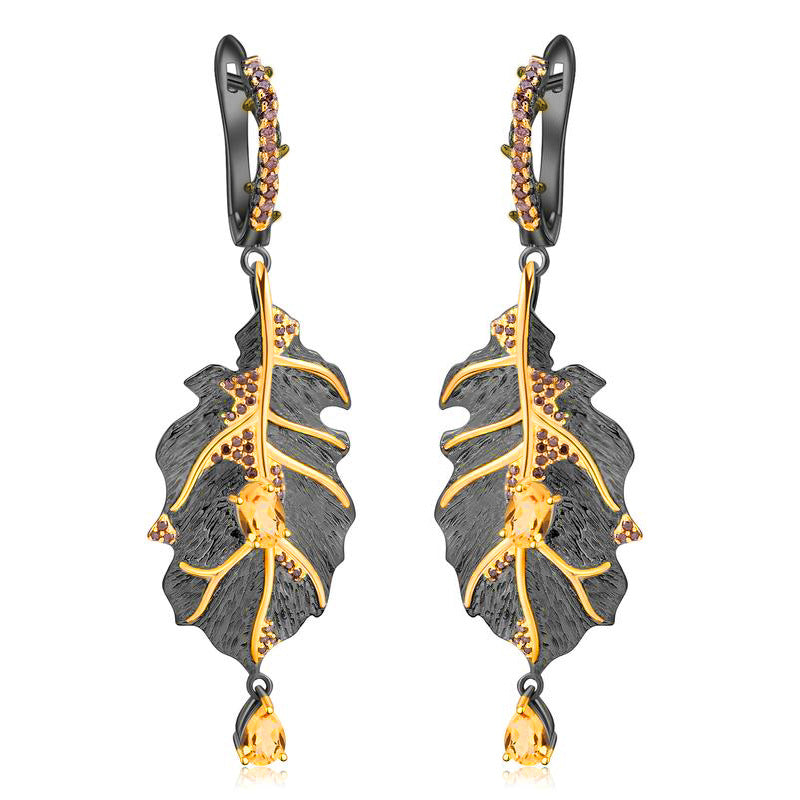 OliyaDesign Georgia'S Unique Design 925 Sterling Silver Natural Gemstone Earrings
