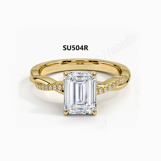 OliyaDesign Popular European And American Style S925 Sterling Silver Wedding Ring With Moissanite