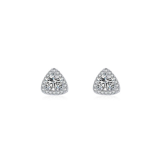 OliyaDesign High-End Stud Earrings With Full Diamond-Encrusted Heart Design.