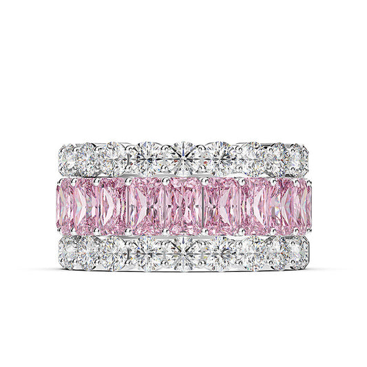 OliyaDesign High-End Rectangular 3*5 Exquisite S925 Silver High-Carbon Diamond Ring