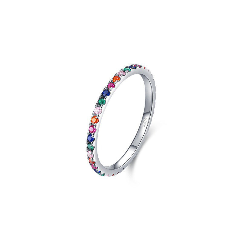 OliyaDesign S925 Sterling Silver Simple and Versatile Ring