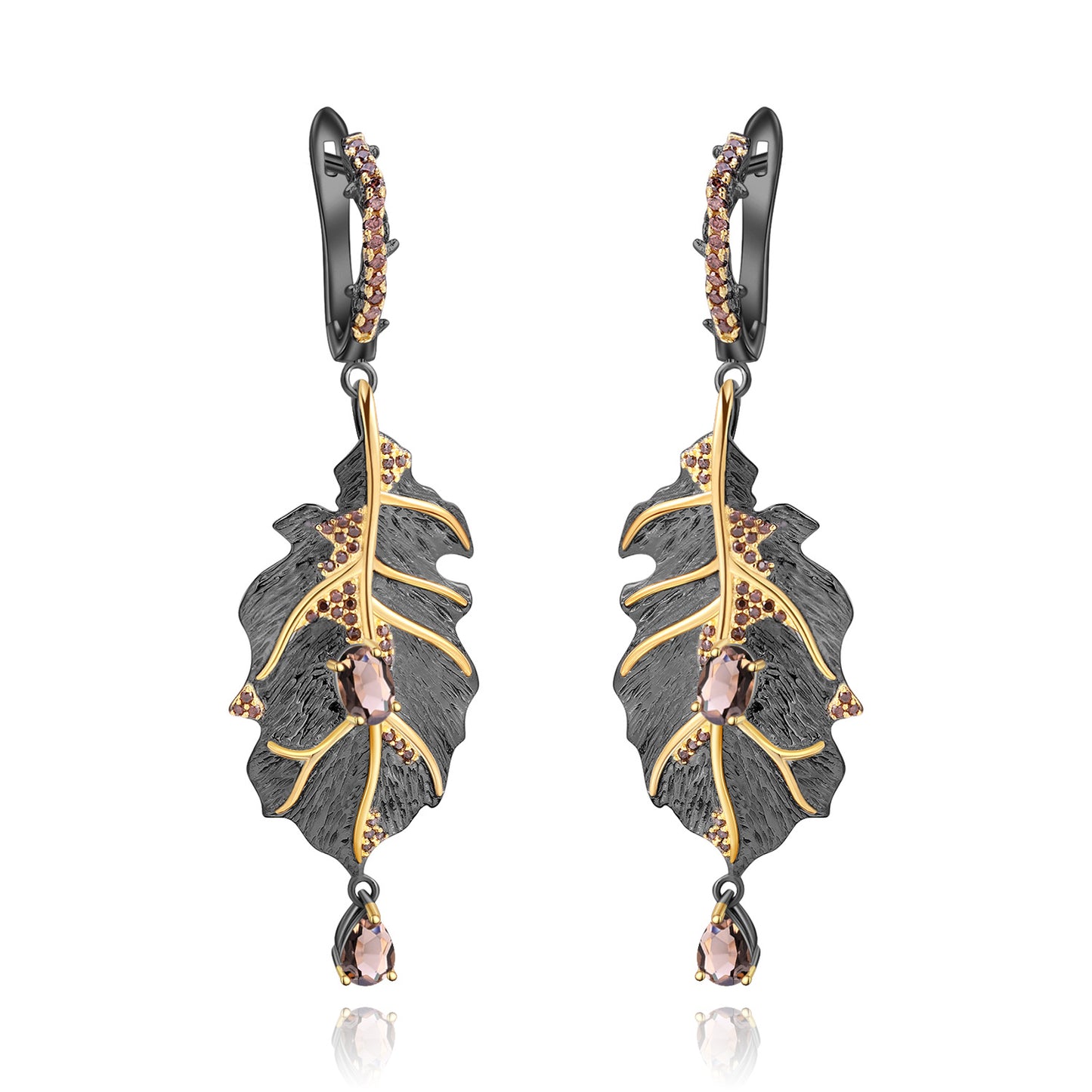 OliyaDesign Georgia'S Unique Design 925 Sterling Silver Natural Gemstone Earrings