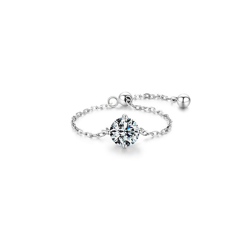 OliyaDesign S925 Sterling Silver Zircon Ring