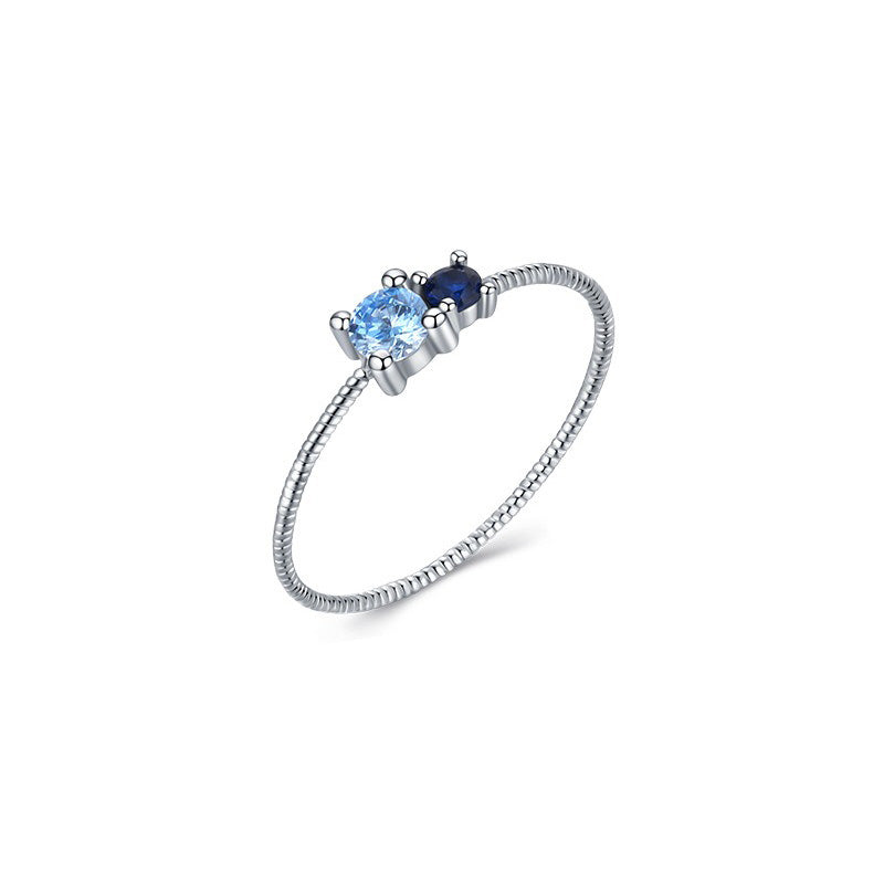 OliyaDesign Minimalist Style 925 Sterling Silver Ring