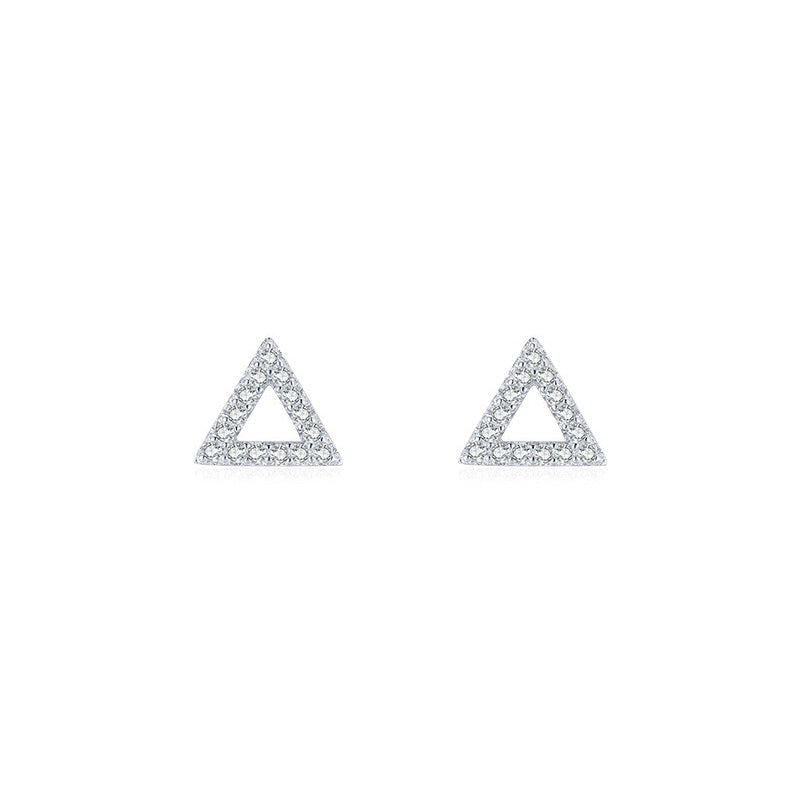 OliyaDesign High-End Stud Earrings With Full Diamond-Encrusted Heart Design.