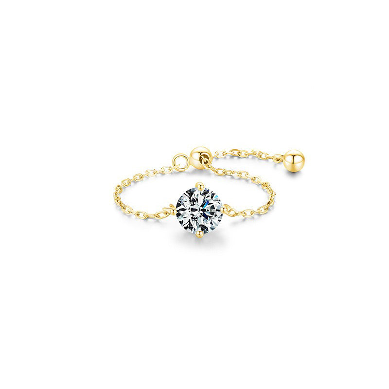 OliyaDesign S925 Sterling Silver Zircon Ring