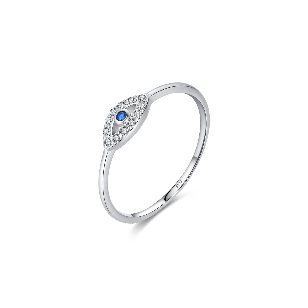 OliyaDesign S925 Sterling Silver Evil Eye Ring