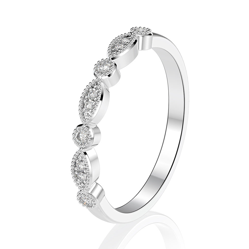 OliyaDesign High-Carbon Diamond 4-Carat Ring Set For Couples, Wedding Rings, 9*13Mm Ice Flower Cut