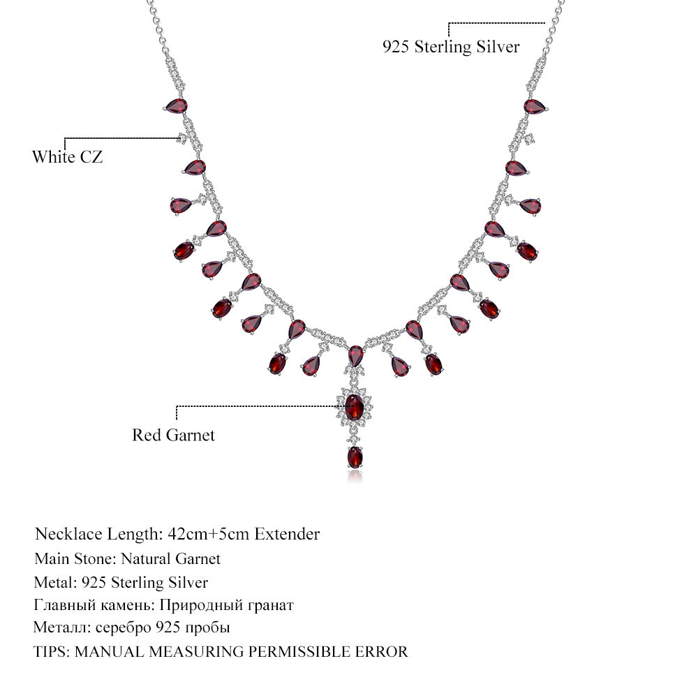 OliyaDesign Luxury Banquet S925 Silver Necklace Inlaid With Dzi Beads