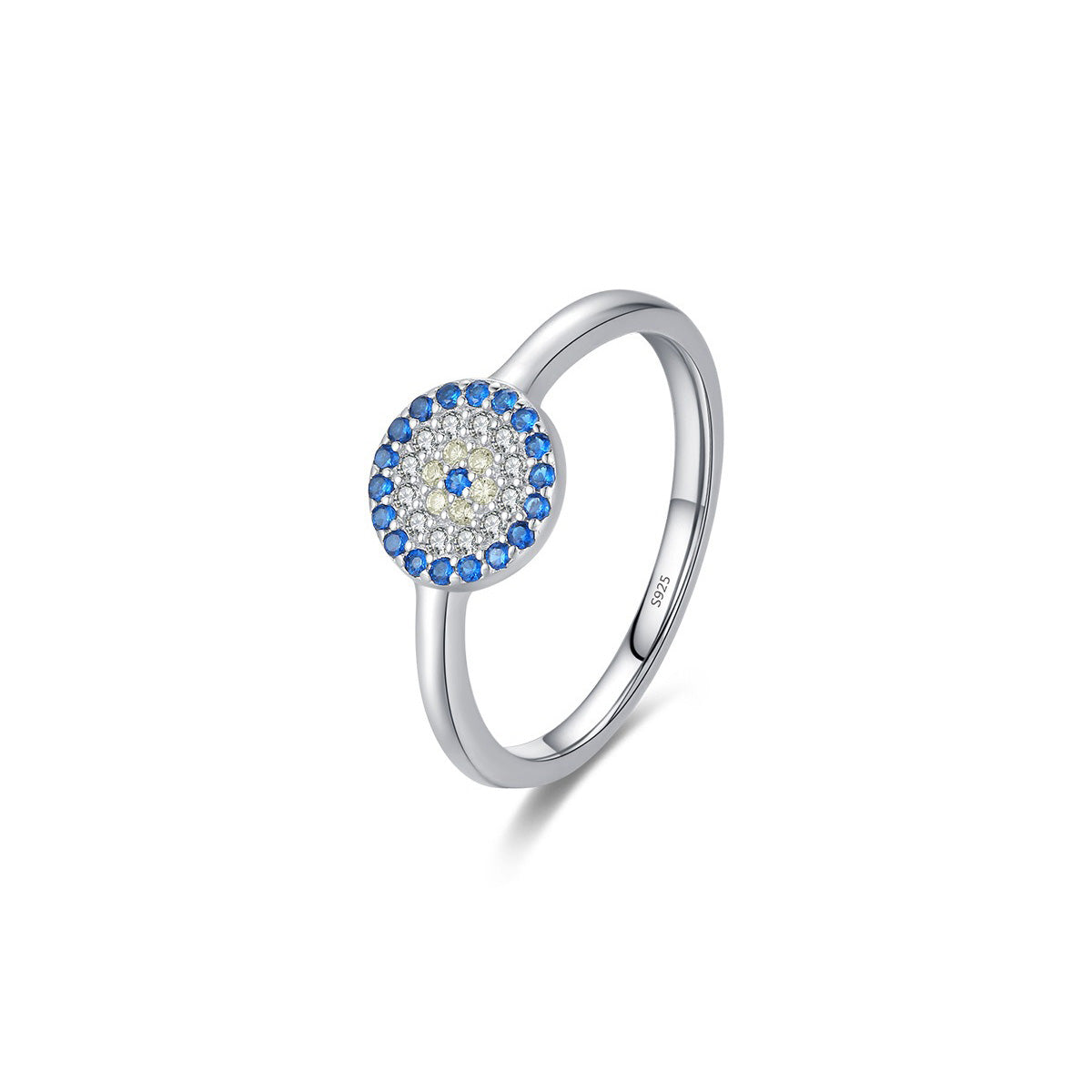 OliyaDesign S925 Sterling Silver Evil Eye Ring
