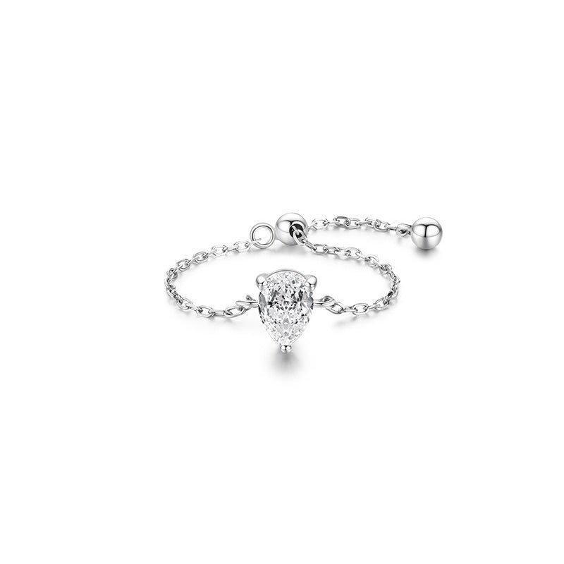 OliyaDesign S925 Sterling Silver Zircon Ring