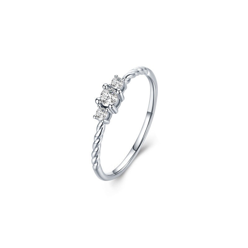 OliyaDesign Minimalist Style 925 Sterling Silver Ring