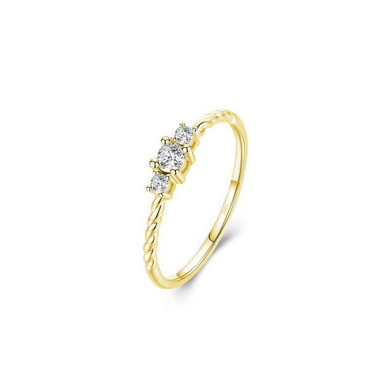 OliyaDesign Minimalist Style 925 Sterling Silver Ring
