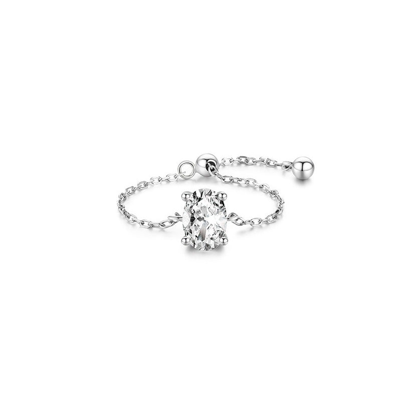 OliyaDesign S925 Sterling Silver Zircon Ring